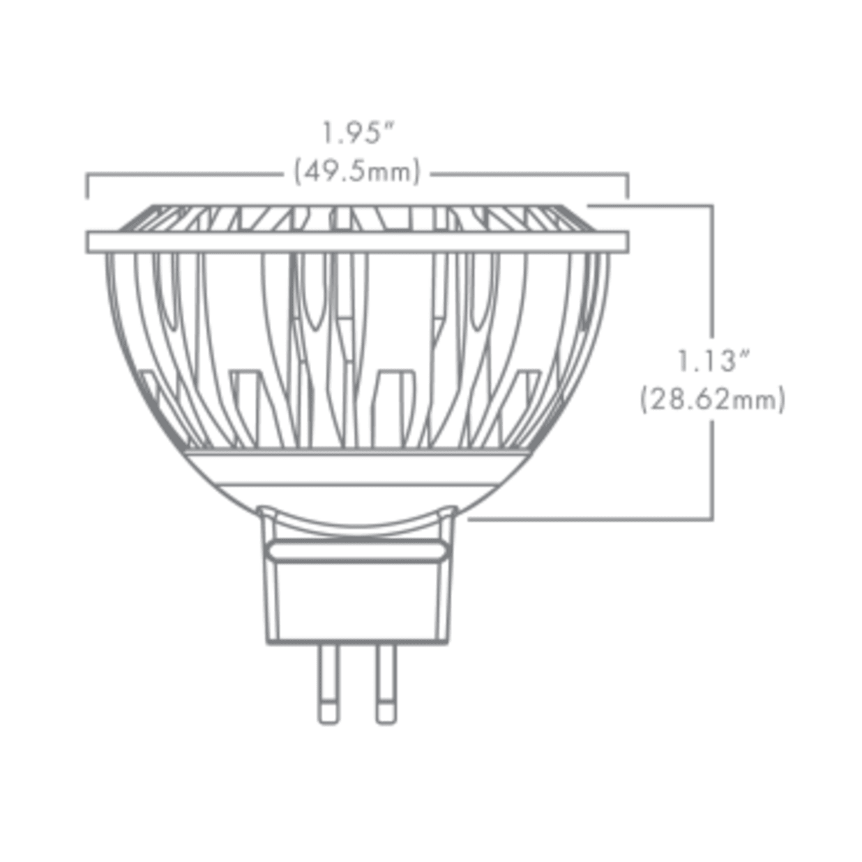 MR16 LED- 5-Watt, 2700K, 30 DEG, 8-25VAC, Dimmable, 0.8A Max Current