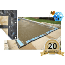 20'x44' Solid, Rectangle Winter Cover, 20 Yr. Warranty