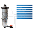 Portable Ultra-Vac Cart with 3/4 HP Pump, 75 sqft Filter with Multicyclone 12 Ultra