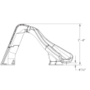 Typhoon Complete Slide, Left Turn - Gray Granite