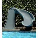 Cyclone Complete Pool Slide, Right Turn - Granite Gray