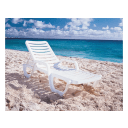 Pack of 18 - Bahia Stacking Chaise Lounge Chair, White