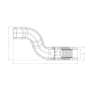 Riptide Pool Slide - Grey with light package, Right turn GPPSRT-GREY-R-LED