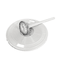 White Skimmer Lid with Thermometer