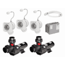 BaduStream II SwimJet System with Round Cover 2 Pumps and 3 Jets 4HP