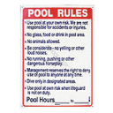 Pool Rules Sign For Commercial