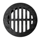 3" Black Plastic Round Grate, Connects To 3" Drain Pipes And Fittings
