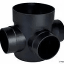 300, Spee-D 6" Black Round Catch Basin Drain, 3 Outlets