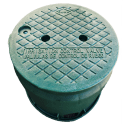 101, 10" Round Green Valve Box with Green Lid