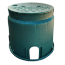 101, 10" Round Green Valve Box with Green Lid