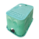 121, Rectangular Valve Box, Green with Green Lid