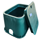 121, Rectangular Valve Box, Green with Green Lid