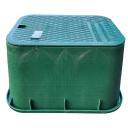 121, Rectangular Valve Box, Green with Green Lid