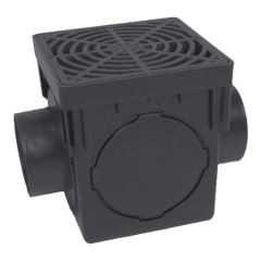 094-K, 9" 2-Outlet Drainage Kit with Black Grate