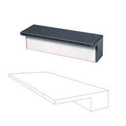 Custom Cascade Waterfall, ABS, Tan,  24" Long, 12" Lip, Back Inlet