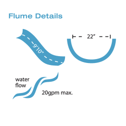 Typhoon Complete Slide, Left Turn - Gray Granite