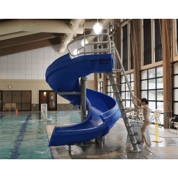 Vortex Closed Flume Slide with Stairs - Gray Granite
