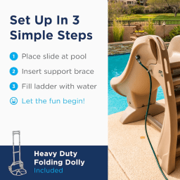 SlideAway Removable Pool Slide - Taupe