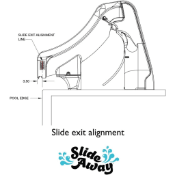 SlideAway Removable Pool Slide - Taupe