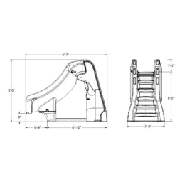 SlideAway Removable Pool Slide - Gray