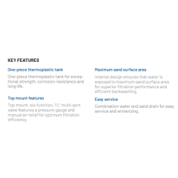 Sand Dollar SD40 Top Mount 19" Pool Sand Filter with 1-1/2" Multiport Valve