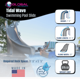 Tidal Wave Pool Slide, Sandstone, Left Turn