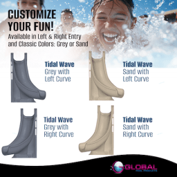 Tidal Wave Pool Slide, Sandstone, Left Turn