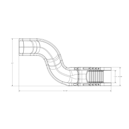 Riptide Pool Slide - Grey with light package, Left turn GPPSRT-GREY-L-LED