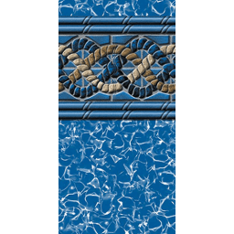 18' X 33' Oval 54" Wall Mystri Gold Unibead Above Ground Liner; 25 Mil