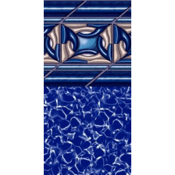 15' x 30' Oval 54" Wall Pacific Diamond Unibead Above Ground Liner; 25 Mil