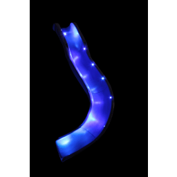 SW17 Pool Slide, Grey - Left Turn with Flume Light Package