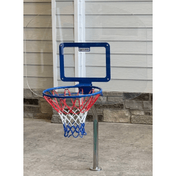 Heavy Duty Basketball Set, White Frame