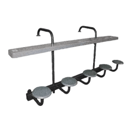 5 Seat Swim-Up Bar, Silver Vein Frame, Granite Grey Top