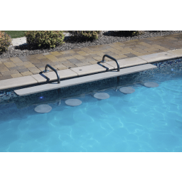 5 Seat Swim-Up Bar, Silver Vein Frame, Granite Grey Top