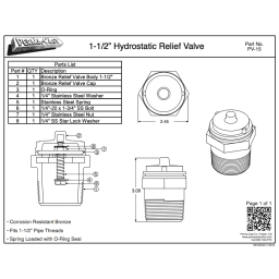 Hydrostatic Relief Valve 2" Bronze
