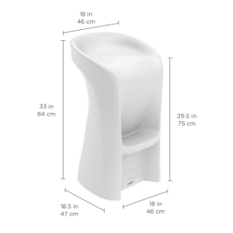 White Signature High Bar Barstool