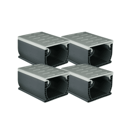 Flowmaster 4.75" Wide Commercial PVC Deck Drain 10' Section with White PVC Top Cover