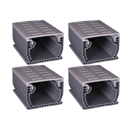 Flowmaster 4.75" Wide Commercial Deck Drain 10' Section With Plastic Top Cover, Grey (Case Of 4)