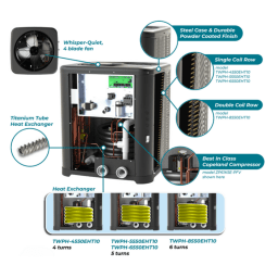Crosswind V Heat Pump, 138,000 BTU, with Titanium Heat Exchanger and Digital Controls