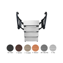 36" Black 4-Tread Spa Step with Black Frame