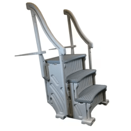 Warm Gray 3-Step Curve In Ground Inpool Step System, CCX-IG