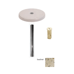 In Poolseat 16" with 42" Support Pole and 6" Bronze Pool Anchor, Seashell Color