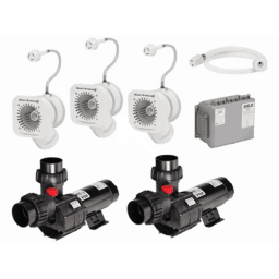 BaduStream II SwimJet System with Round Cover 2 Pumps and 3 Jets 4HP
