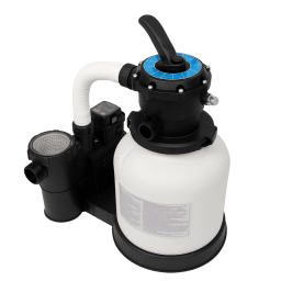 12" Above Ground Pool Sand Filter, 0.3HP Single Speed Pump with Aquamoto Scrubo Zoom Cordless Robotic Pool Cleaner Kit