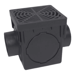 9" 2-Outlet Drainage Kit with Black Grate, 094-K