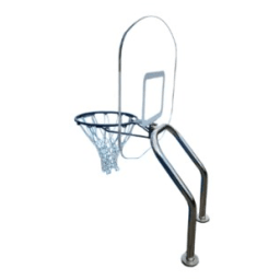X2 Basketball Set, 16" Anchor Spacing, Dual Pole with Net & Ball, Sand Frame, No Anchors
