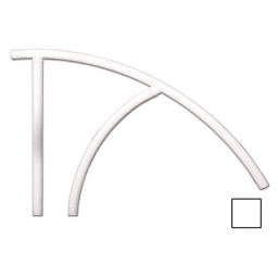 Triton Series White Return to Deck Mounted Handrail , 44"W x 36"H