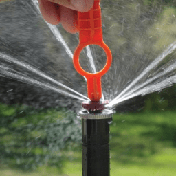 MP-RCS-515, MP Rotator Nozzle, right corner strip, 5' x 15' pattern, female threaded, copper