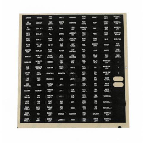 Genuine OEM Label For Compool Spacommand Remote; Black
