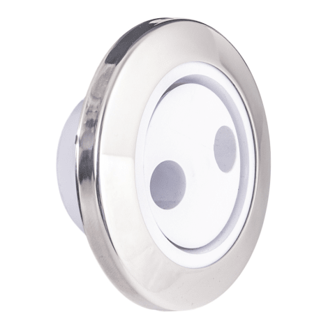 Spa Master 1.5" Gunite Jet Internal Pulsator, Stainless Steel/White